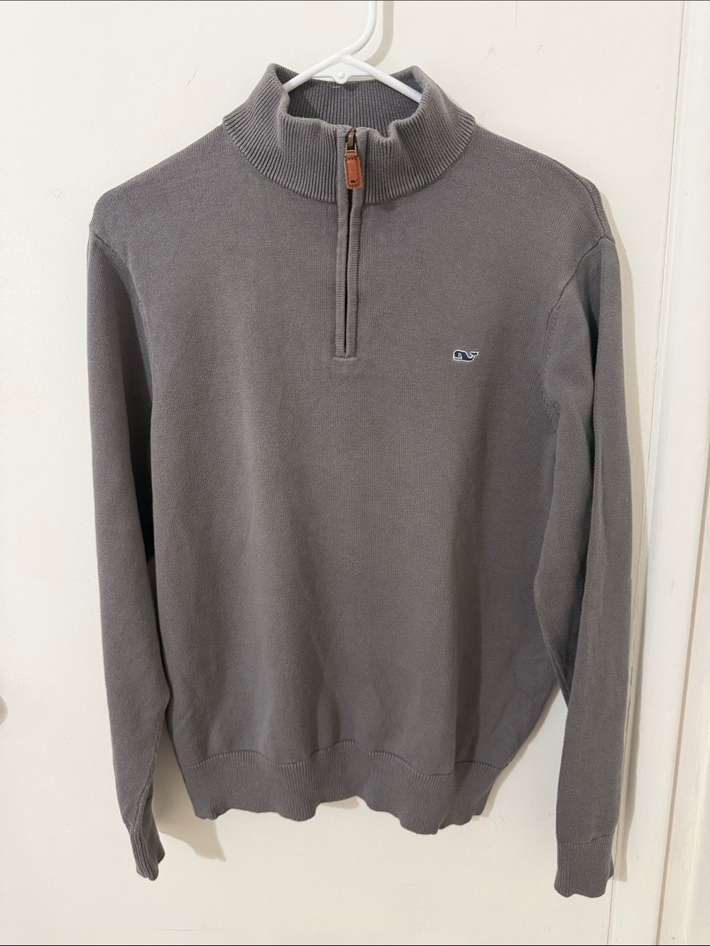 Vineyard Vines Men's Charcoal Quarter-Zip Sweater